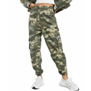 Adidas 3 Stripes Green Camo Print Cargo Jogger Pants  Women’s Size XS Like New!